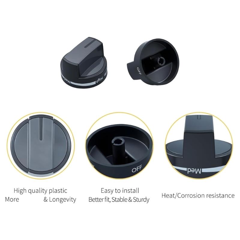 Replacement Knob For Gas Stove WFG320 WFG505 WFG510 WFG520 WFG524 Models Plastic Materials Easy To Installion
