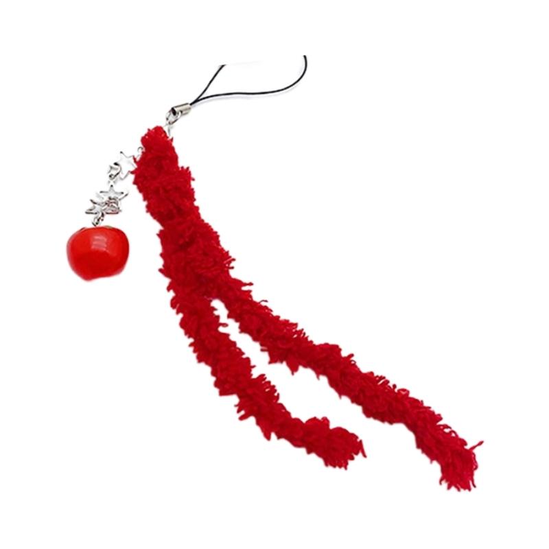 Sweet Heart Butterfly Bead Phone Charm Straps Car Key Hangings Pendants Fashion Bag Decoration Lanyard Purse Accessories