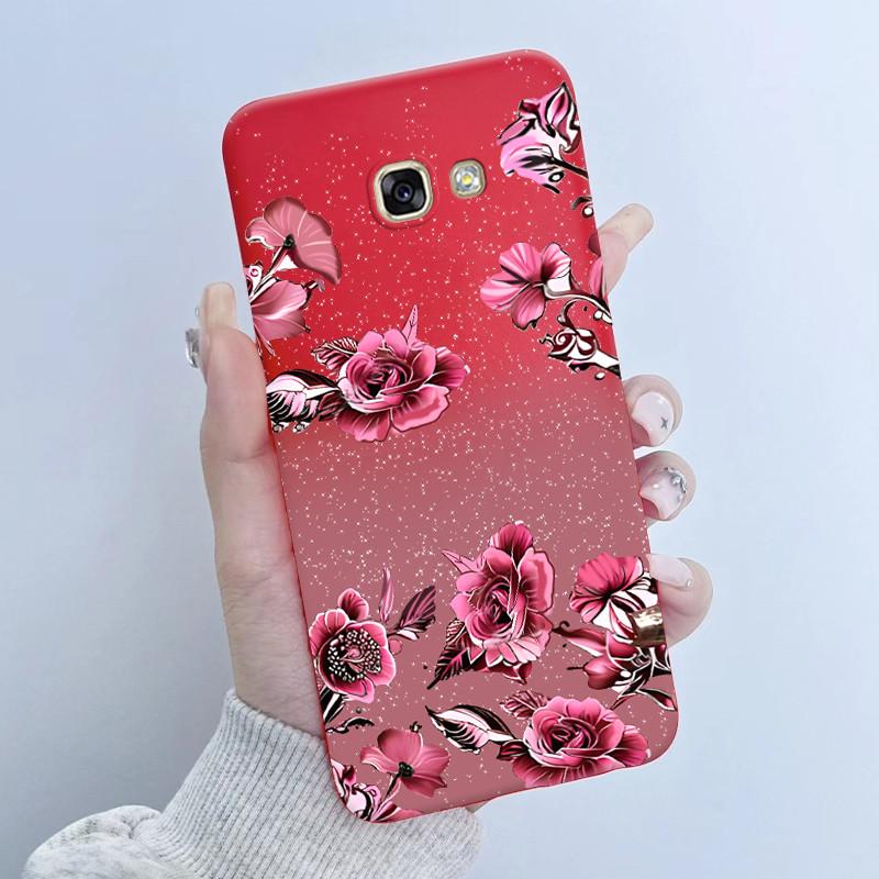 For Samsung Galaxy A5 2016 A7 2017 Phone Case Flower Girls Design Soft Silicone TPU Back Housing for SM-A510F A520F A720F Covers
