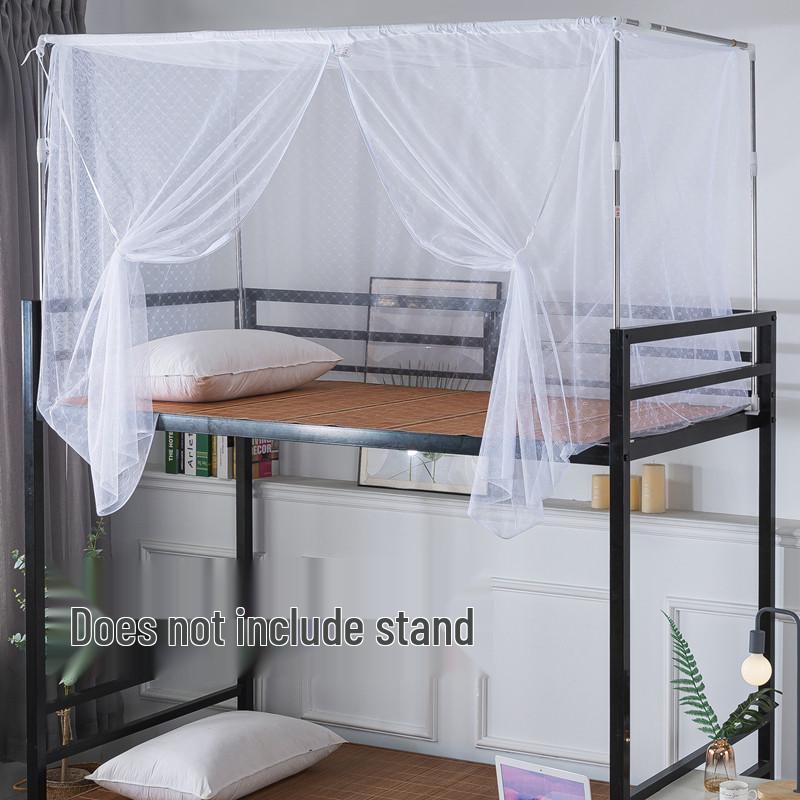 2026 New Zipper-Style Mosquito Net for Student Bunk or Single Bed, 90cm, Dustproof & Thickened