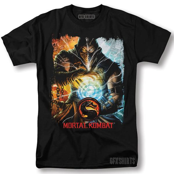 Mortal Kombat Shirt Sub-Zero Scorpion Poster Vintage Graphic Design T-Shirt XXXXL