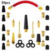 16pcs Bicycle Tire Inflatable Tube Needle Air Hose Adapter Kits Bike Repair Tools Connector Pump Bike Tyre Accessories
