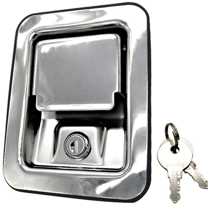 Heavy Duty Carbon Steel Vehicle Toolbox Paddle Lock with Key High Safety Van Truck Security System