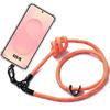 Coque Pour Samsung Galaxy S25 FE, Transparent Antichoc Anti-Rayures Avec Cordon Amovible Orange