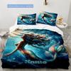 Mermaidofthedeepsea Customize Your Name Duvet Coversoftbedding Set For Bedroom Guest Room And Dorm Decoration Threepiece Set Includes 1 Duvet Cover 2