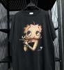Unisex Short Sleeve Crew Neck Cotton T Shirt Betty Boop Cartoon