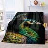 Peacock Night Sky Blanket Soft Comfortable All Seasons Suitable Sofa Office Nap Travel Festive Gift