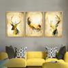 Modern Deer Elk Yellow Canvas Painting Nordic Animal Posters and Prints Wall Art Picture Cuadros For Living Room Home Decoration