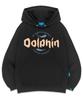 Fleece-Lined H-Neck Dolphin Lettering Hoodie Unisex Big Size M~4Xl (B Type)