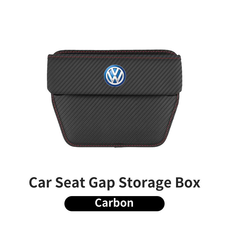 Car Trapezoidal Seat Gap Organizer PU Leather Storage Box Auto Accessories For VW Scirocco Jetta Passat GTI Tiguan Sharan Touran
