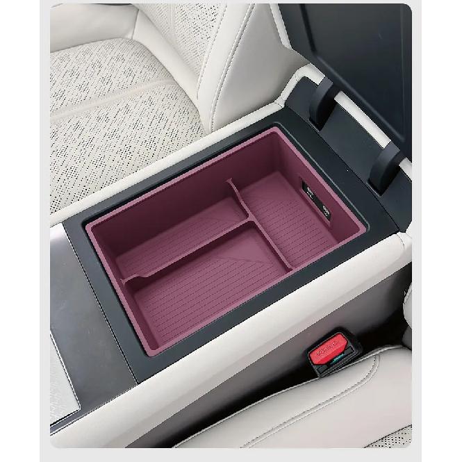 For ZEEKR 7X 2026 Car Armrest Compartment Storage Box Silicone Car Central Control Storage Box Auto Interior Accessories