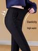 Plus Size Warm Velvet Leggings for Women - Slimming, Stretchy Denim Skinny Pants for Autumn/Winter Outerwear