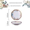 Exquisito Juego de Cuenco y Plato de Cerámica China: Vajilla Creativa Festiva de Porcelana Ósea con Cuencos, Platos y Cucharas