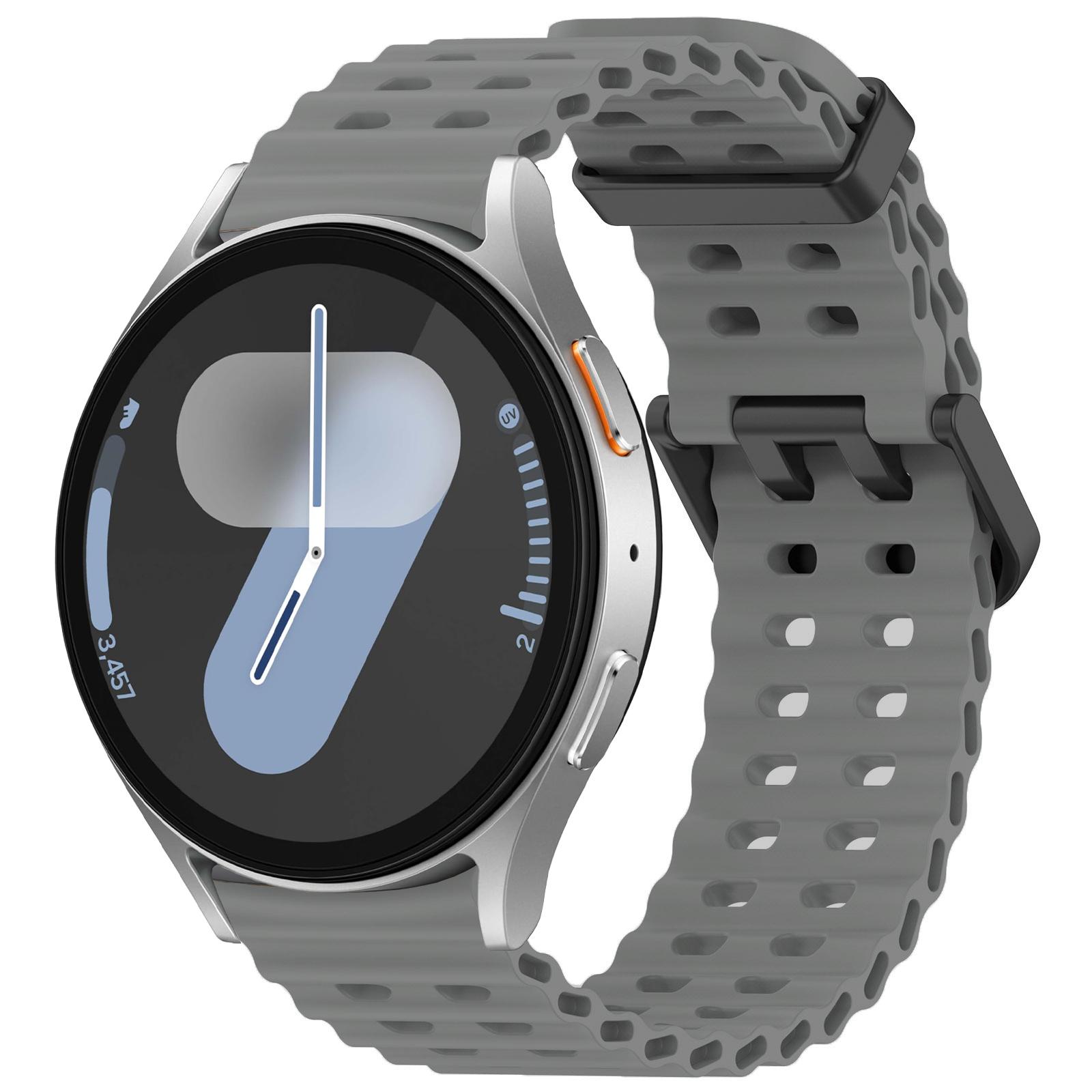 

Ремешок для Samsung Galaxy Watch 7/6/5 Pro/4 classic 40мм 44мм Спортивный силиконовый Без зазоров на запястье correa Браслет Ремешки для Galaxy Watch 7 Galaxy Watch 7 44mm серый