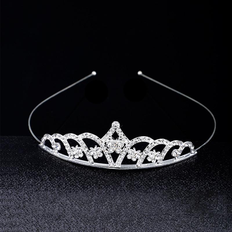 1PC Crystal Exquisite Rhinestone Children Girls Jewelry Gifts Hair Accessories Wedding Tiaras Queen Princess Crown Women Headband