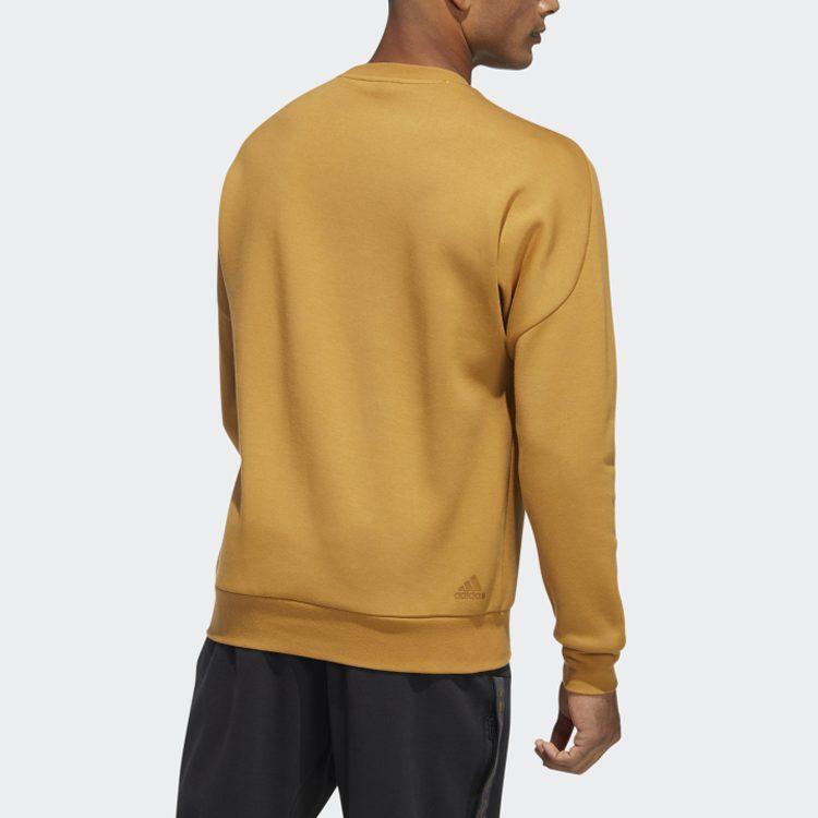 Adidas Sweatshirts Men's Wheat Brown Crew Neck Moderate Regular HE9902