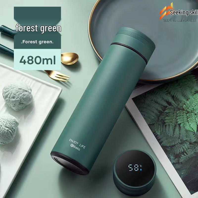 Qiuqiao Smart LED Display 304SS Insulated Water Bottle