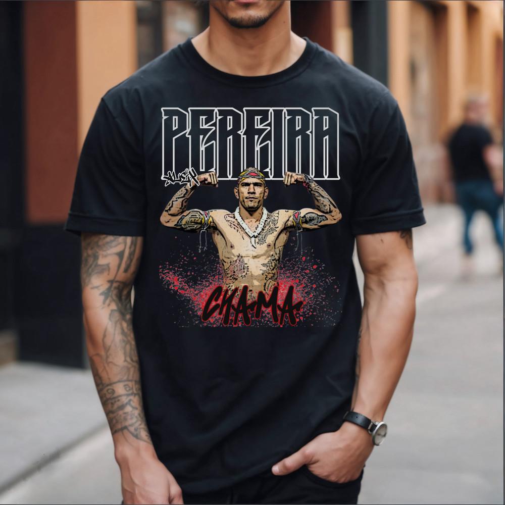 Alex Poatan Pereira Brazilian MMA Fighter Men#039;s Black Size Unisex T-Shirt L