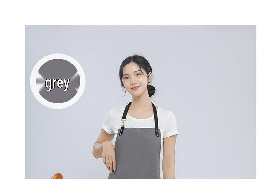 Women's Canvas Work Apron - Waitress, Baking, Milk Tea Shop Style
