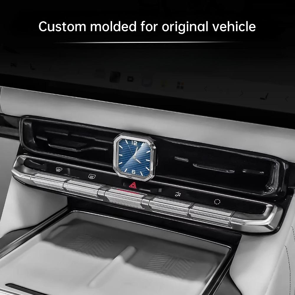 For Zeekr 9X Car Center Console Clock Square Modified Electronic Quartz Watch Interior Decoration Accessories