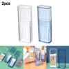 Accessories Storage Box Portable Small Sorting Organizer 2Pcs 3.4*2.1*10.4cm Classified PP Plastic Transparent