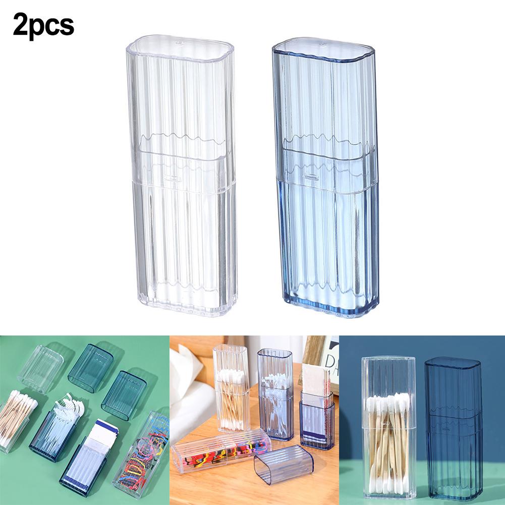 Accessories Storage Box Portable Small Sorting Organizer 2Pcs 3.4*2.1*10.4cm Classified PP Plastic Transparent