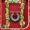 Holiday Wreath Accessory With Polyester Garland And Ribbon Beads For Christmas