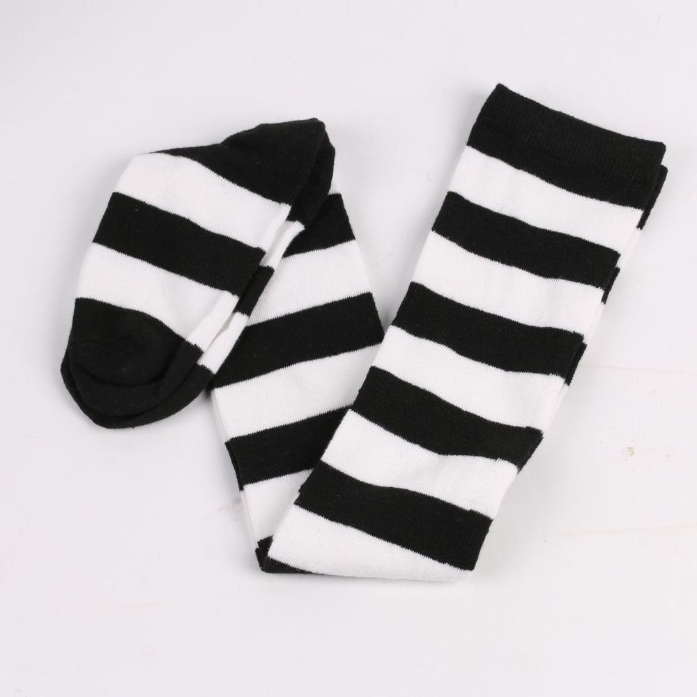 Knitted Stripe Stockings Warm Over Knee Socks Fashion Accessory Cosplay Socks  Costume Parties