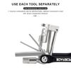 RIDERACE Fahrrad-Multitool 11 in 1 Tragbarer Stahl Sechskant-Inbusschlüssel Fahrrad-Kettennieter Trenner Schneider Schraubendreher Reparaturwerkzeuge