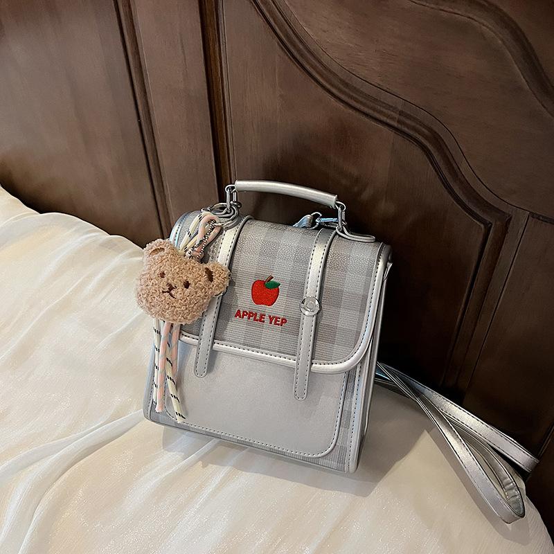 Cute Plaid Summer New Fashion Student Large-capacity Travel Simple Casual Shoulder Handbag