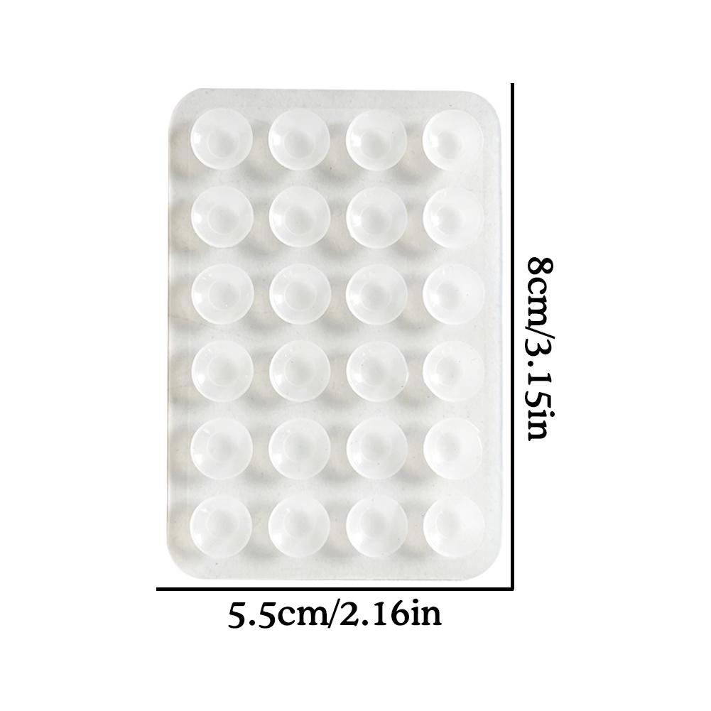 Transparent Suction Cup Silicone Phone Backed Sticker Suction Pad Phone Holder Backed Adhesive Rubber Sucker Pad For Fixed Pad