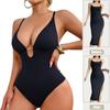 U-Ausschnitt Thong Shapewear für Damen Bauchkontrolle Tiefer V-Ausschnitt Body Formgebender Romper Bodyformer Taillenformer Schlankmachende Leotards