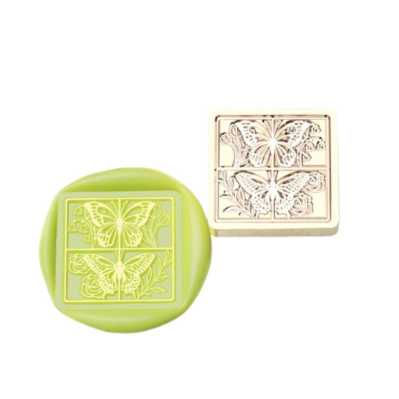Butterfly Wax Seal Stamp Brass Head Winter Themed Sealing Waxed Stamp for Invitation Card Scrapbooking Decorations