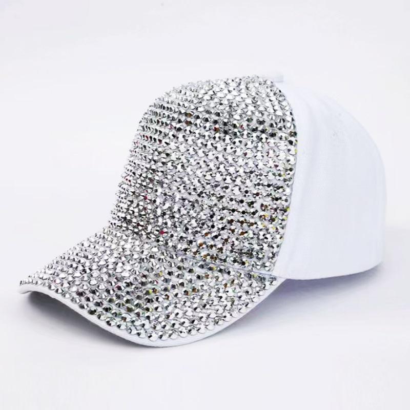 Retro Women's Rhinestone Baseball Cap: Stylish Travel Sunscreen Hat