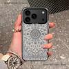 Persian Carpet Floral Pattern Black Matte Shockproof CoverPhone Case For iPhone 17,16,15,14,13,12,11,Pro,XS,Max,Plus,Mini,SE4,E