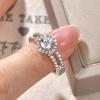 Anziw Classic 14k Gold Filled Wedding Rings For Women 0.5CT Round Cut Cubic Zirconia Fingers Ring Engagement Bridal Jewelry Gift