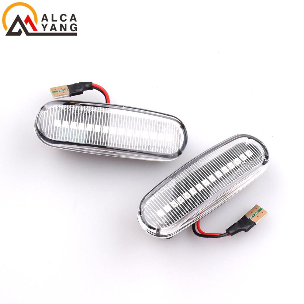 2Pcs Dynamic LED Turn Signal Side Marker Light Repeater Lamp for Fiat Panda 169 Grande Punto Inkl Evo Doblo Fiorino Linea Idea