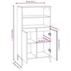 821230 vidaXL Buffet haut Blanc brillant 60x36x110 cm Bois d'ingénierie