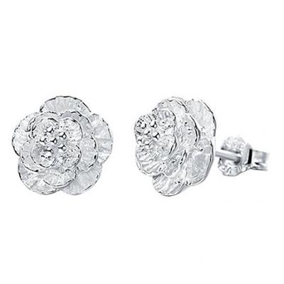 Women's Fashion Piercing Jewelry Romantic Flower Stud Earrings AVE