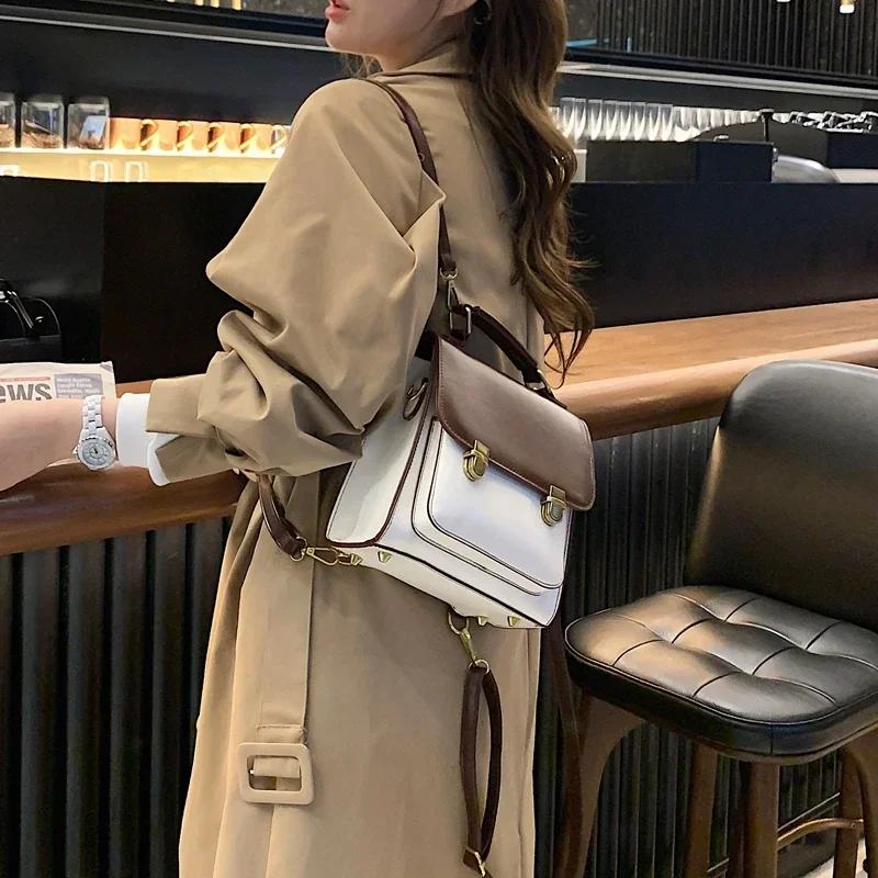 Retro crossbody bag new Korean creative buckle adjustable shoulder strap shoulder bag