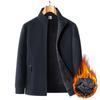 Men's Heavyweight Fleece Hoodie: Large Autumn/Winter Jacket for Middle-Aged & Elderly, Plus Velvet Lambswool Dad Wear