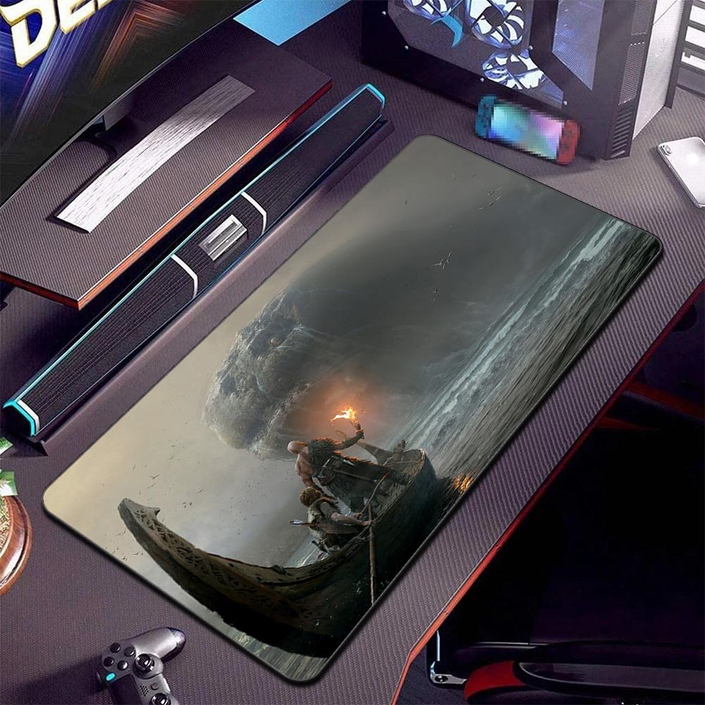Game God Of War Big Mousepad Large Keyboard Desk Mat Pc Computer Gaming Gamer Mouse Pad LockEdge Rubber Nonslip Mats xcm
