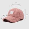 Women Embroidered Letter Hat Lamb Wool Autumn Winter Baseball Cap