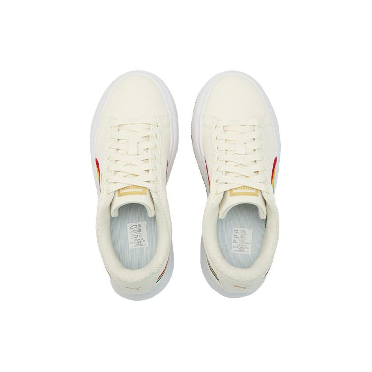 Puma Suede Mayu Prism Classic Low-Top Sneakers Women Sneakers Off-White Rainbow 387240-03