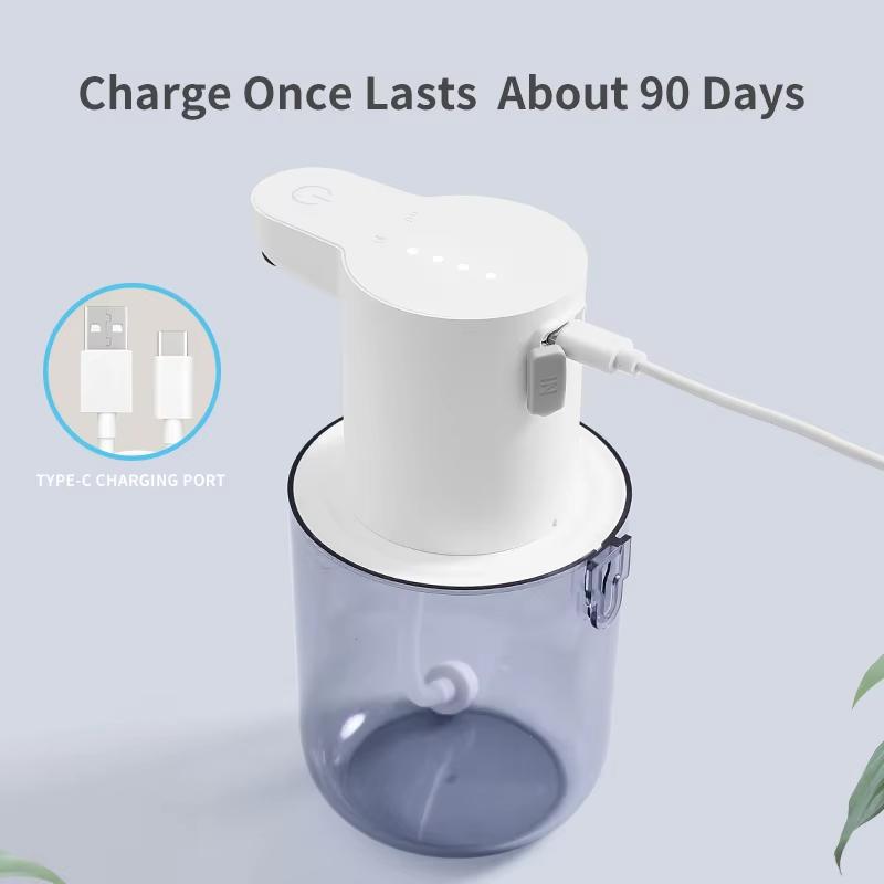 400ml Automatic Soap Dispenser Wall Mounted Rechargeable Smart Foam Washing Hand Machine Portable Bathroom Induction Sensor