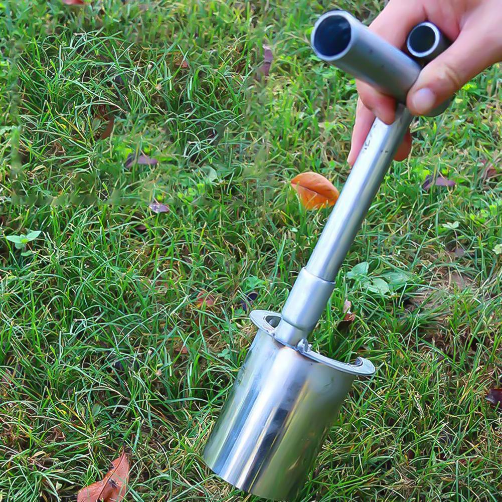 Trapiantatore a mano per barili da giardino Acciaio inossidabile Scavare Piantine Artefatto Perforatore Agricolo Strumento di Piantagione