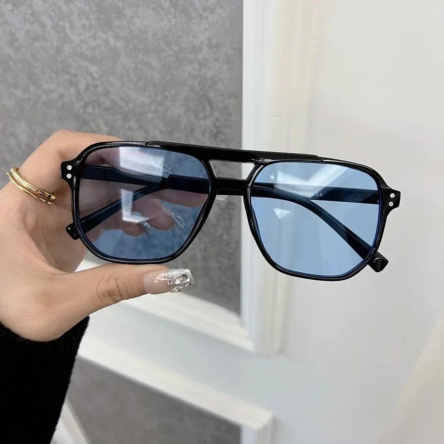 Klassische quadratische Sonnenbrille Retro stilvolle Brille für Damen Herren Minimalistische Mode Lässig Unisex