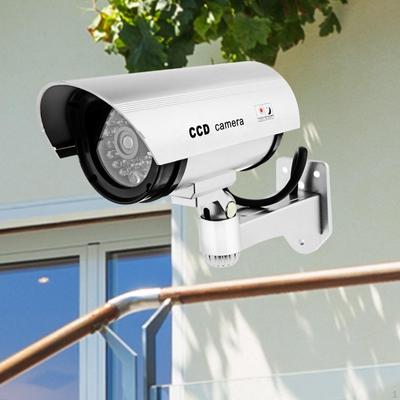 Atrapa kamery bezpieczeństwa do monitoringu, odpowiednia do użytku wewnątrz i na zewnątrz, odporna na warunki atmosferyczne, wodoodporna