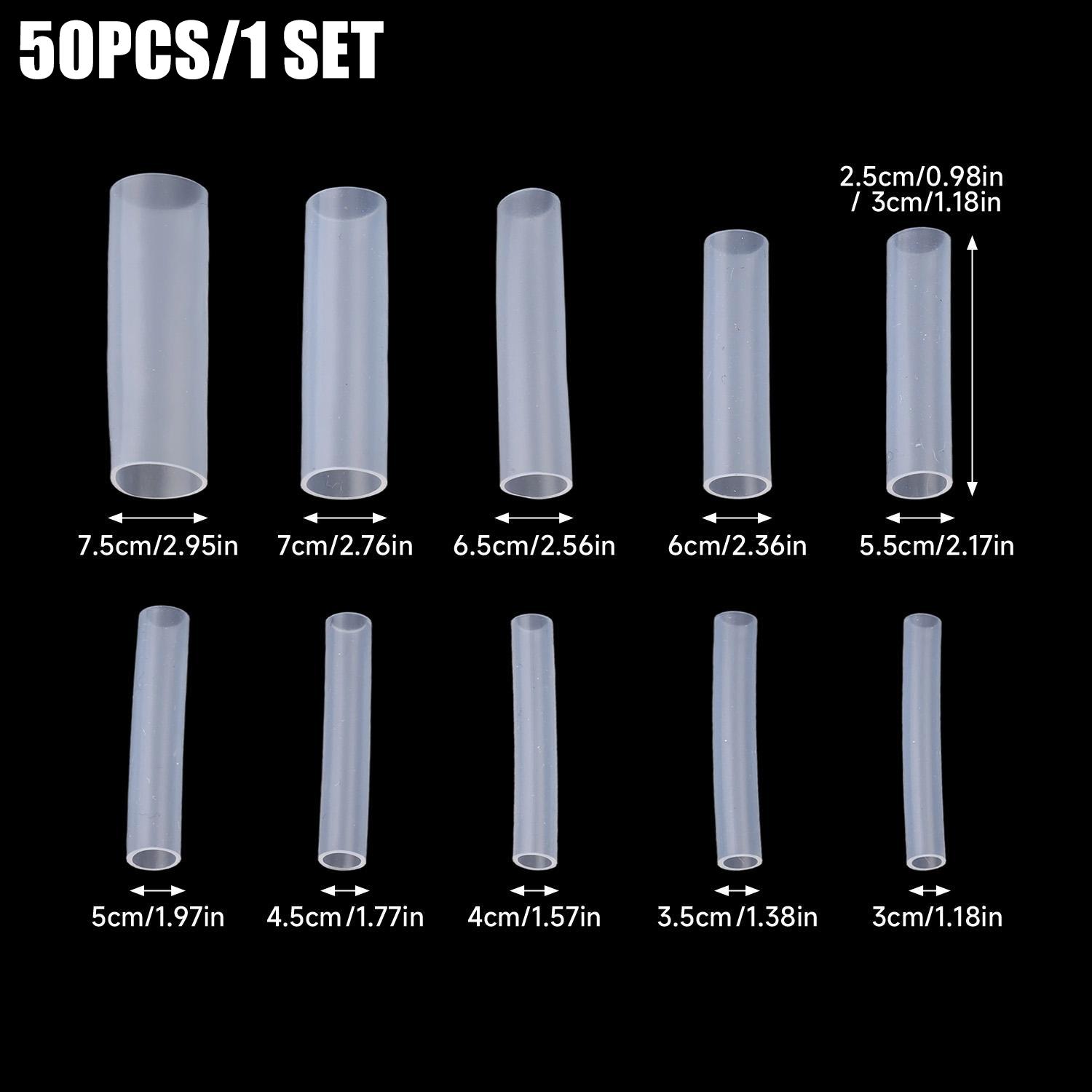 

Plant Grafting Sleeves Fruit Tree Flower Branches Support Grafting Tube Flexible Protective Wrapping Sleeves Orchard Garden Tool 1 set (50pcs) чистый