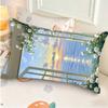 Romantic CoastalPink Roses Tranquil Blue Waters Cushion Cover Rectangle Pillow Case Printing Bedside Sofa Decoration Pillowcase